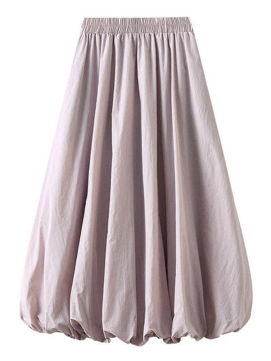 Balloon Hem Skirt: PURPLE / One Size